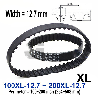 #ad Timing Belts XL type Width=12.7mm Perimeter=10quot; 20quot; Black Rubber Timing Belts $9.29