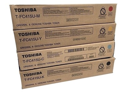 #ad Genuine Toshiba TF C415U TFC415U CMYK Complete Toner Set $399.00