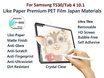#ad Paper Feel Matte Film Anti Glare Screen For Samsung T530 Tab 4 10.1 $17.99