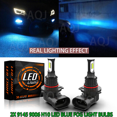#ad Pair H10 LED Fog Driving Light Bulbs Kit 9005 9145 9140 blue 8000K Super Bright $15.85