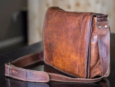 #ad New Vintage Womens Genuine Real Leather Handbag Shoulder Bag Satchel Messenger $35.72
