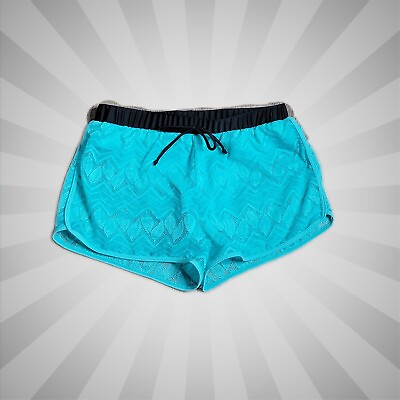 #ad Unbranded Swim Shorts Sz M Teal amp; Black $13.29