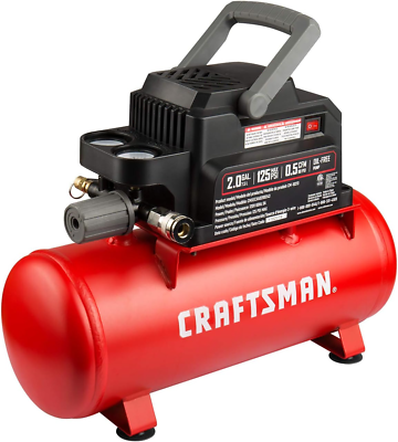 #ad #ad Craftsman Air Tools 2 Gallon Portable Air Compressor 1 3 HP Oil Free Max 125 PS $137.74