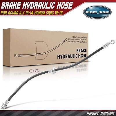 #ad Front Left LH Brake Hydraulic Hose for Acura ILX 2013 2014 Honda Civic 2012 2015 $12.49