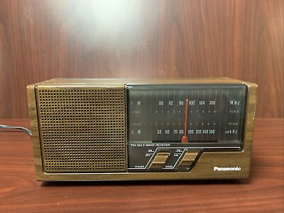 #ad Vintage Panasonic FM AM 2 Band Receiver Model RE 6266 quot;Workingquot; MCM Wood Gain $25.00