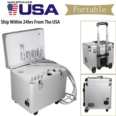 #ad Mobile Dental Delivery Unit with Syringe Suction Air Compressor 4H AAA $529.00