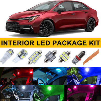 #ad 6PCS Interior LED Lights Bulb Package Kit Set For Toyota Corolla 2003 2021 2022 $11.99