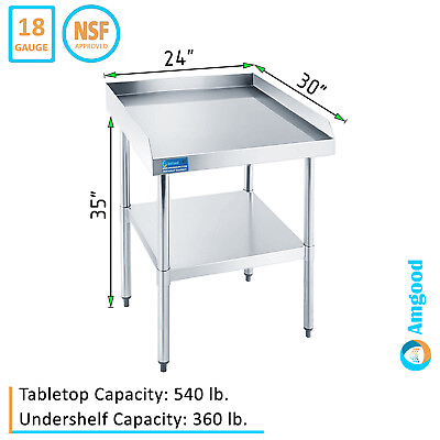 #ad Work Table with Backsplash and Sidesplashes Stainless Steel Prep Table 30quot;x24quot; $214.95