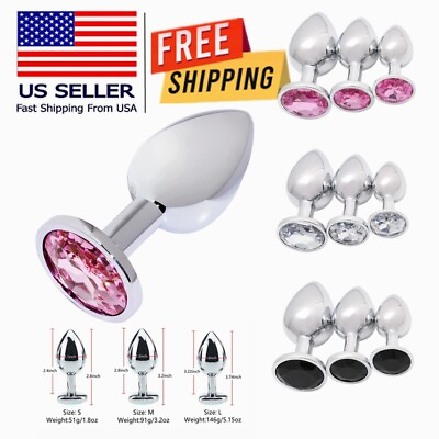 #ad Anal Butt Plug STAINLESS Butt Plug Sex Adult Toy for Women Men Couples Gift USA $4.89