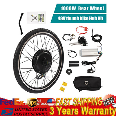 #ad 26#x27;#x27; E Bike Conversion Kit Electric Bicycle Rear Wheel Conversion Kit 48V 1000W $180.50