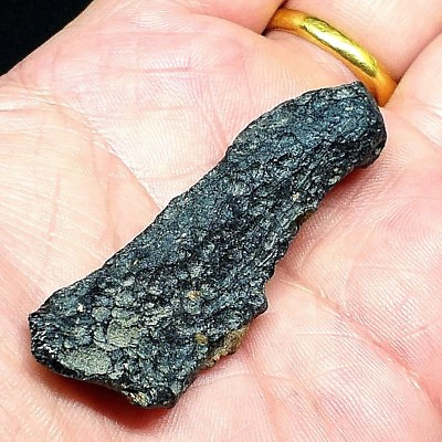#ad Black tektite indochinite meteorite natural rough space rock straight strange $33.50
