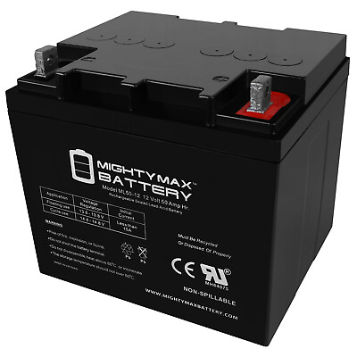 #ad Mighty Max 12V 50AH SLA Replacement Battery for Torque Power Deep Cycle $109.99