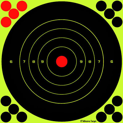 #ad Splatter Target 8quot; Shoot rifle pistol reactive air cheap targets N C 8 TYPE #x27;B#x27; $30.39