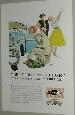 #ad 1956 CHEVROLET BEL AIR advertisement Chevy Bel Air name painting C $10.50