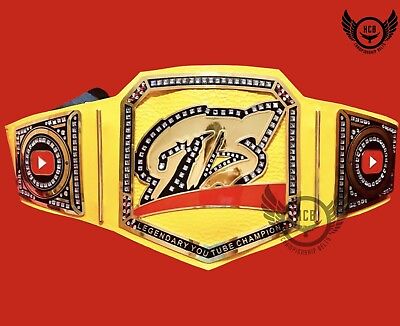 #ad GTS Championship Heavyweight Wrestling Tournament Replica Title Belt Youtube 2mm $150.00