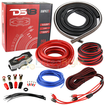#ad DS18 0 Gauge Power Install Kit High Performance Amplifier Wiring Cables AMPKIT0 $74.95