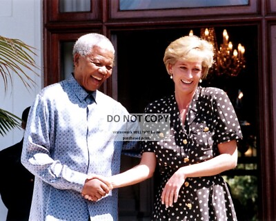#ad NELSON MANDELA AND PRINCESS DIANA IN 1997 8X10 PHOTO FB 971 $8.87