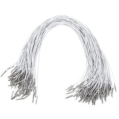 #ad 100Pcs Elastic Barbed Cord Stretch Round String With Silver Dual Metal Barbs F $27.28
