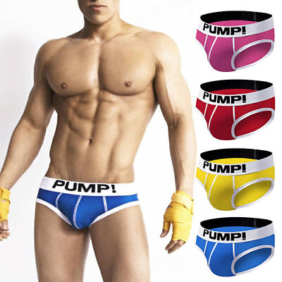 #ad 4pcs set PUMP Men Cotton Breatheable Underwear Men Sexy Boxer Sport Brief Shorts $32.90