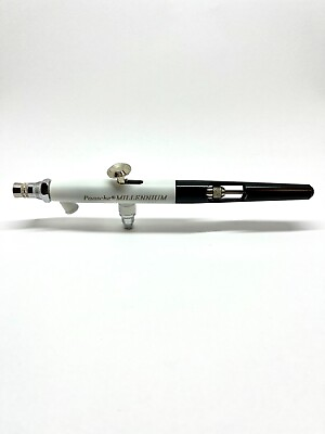 NEW LOOK White Black MIL#3L Double Action Internal Mix Siphon Feed Airbrush $66.50