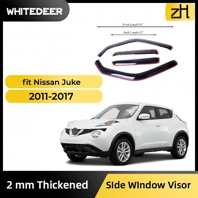 #ad #ad Fits Nissan Juke 2011 2017 Side Window Visor Sun Rain Deflector Guard Thickened $25.55