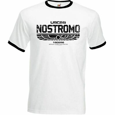 #ad Alien Nostromo T Shirt Mens 180286 Film Movie USCSS Weyland Yutani Distressed GBP 12.95