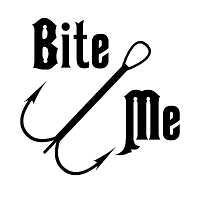#ad 💕 Bite Me Fishing Decal Dad Gift Decal Vinyl Free Shipping 📫 Buy 2 Get 1 $4.99