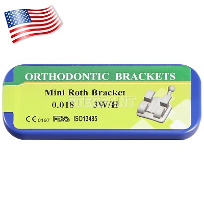 #ad 20PCs ETERFANT Dental Orthodontic Brackets Braces Metal Mini Roth 018 3 Hooks US $6.42