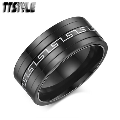 #ad TTStyle Black Stainless Steel Spinner Band Ring NEW Arrival AU $19.99