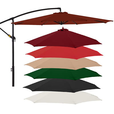 #ad 10ft Patio Umbrella Canopy Top Cover Replacement Fits 6 Ribs Canopy Only $21.99