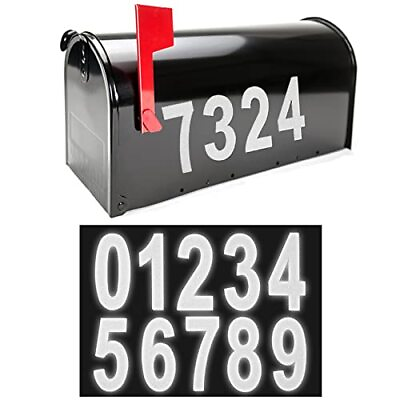 #ad Reflective Mailbox Numbers for Outside 7 Sets 3quot; x 4 set 2quot; x 3 set Vinyl $12.13