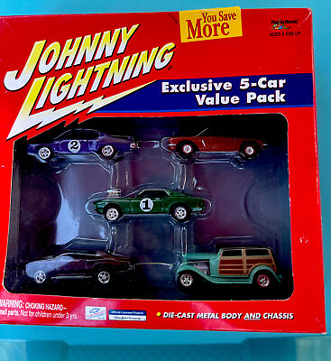 #ad Johnny Lightning Exclusive 5 Car Value Pack Year 2000 WOODIE CORVETTE MORE NEW $17.88