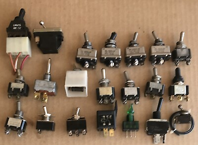 #ad Lot Sale 21 Aircraft Togle Switches $100.00