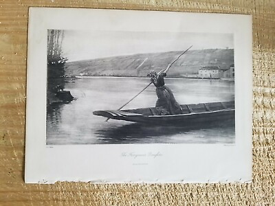 #ad THE FERRYMAN#x27;S DAUGHTER BY ADAN.12.5quot; x 9.5quot; VTG ETCH PRINT*EP1 $12.08
