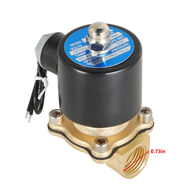 #ad 1 2 in 12V DC Brass Electric Solenoid Valve NPT Gas Water Air Normally Closed US $23.11
