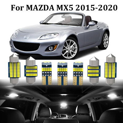 #ad 6pcs Interior Light Bulb Trunk Map License Plate Kit For Mazda MX 5 2015 2020 $12.88