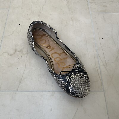 #ad Sam Edelman Sz 10 Ballet Flats Shoes Snake Print Leather Felicia 10B $19.99