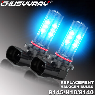 #ad Pair H10 LED Fog Driving Light Bulbs Kit 9005 9145 9140 Blue 8000K Super Bright $15.99