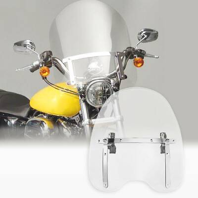 #ad 17x16quot; Windscreen Windshield Fit For Harley Glide Sportster XL1200 XL 883 $45.99