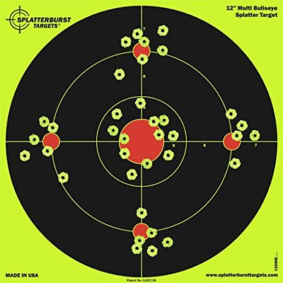 #ad Splatterburst Targets 12 inch Multi Bullseye Splatter Target Easily See Y... $17.59