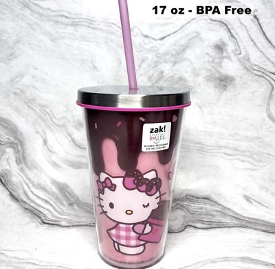 #ad 2024 CVS ZAK Hello Kitty Valentine Double Wall Tumbler w Straw 17 oz $22.50