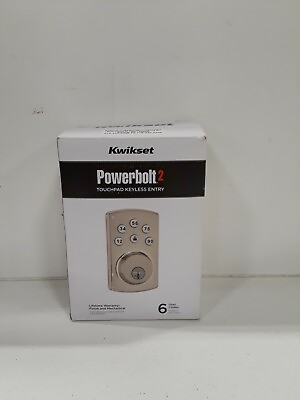 #ad Kwikset Powerbolt2 Electronic Deadbolt Door Lock Satin Nickel 99070 101 $32.18