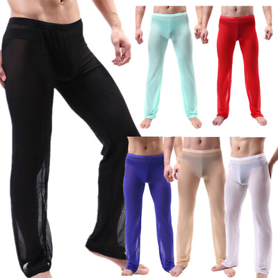 #ad #ad US Men#x27;s Mesh Sheer Long Pants See Through Bottoms Underwear Nightwear $11.24