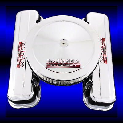 #ad Chrome Tall Valve Covers and Air Cleaner Combo Fits Big Block Chevy 454 Engines $142.99