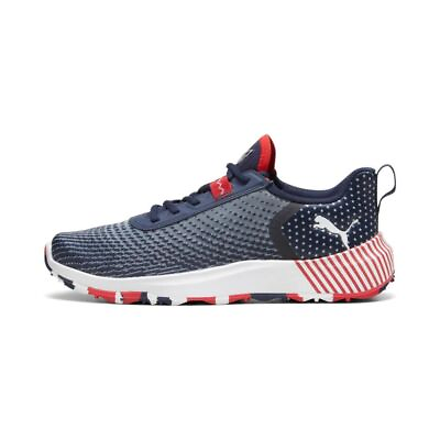 #ad Puma Mens X Volition FUSION CRUSH SPORT Spikeless Golf Shoes Navy Red White $109.95