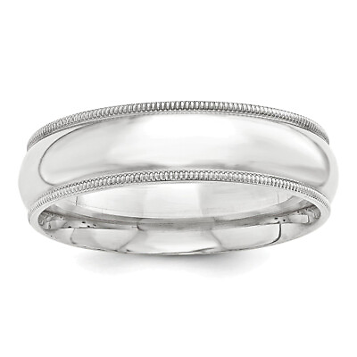 #ad Sterling Silver 8mm Comfort Fit Milgrain Band Ring QCFM080 $73.99