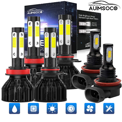 #ad LED Headlights Fog Bulbs Lamp 6000K Combo Kit for Chevy Sonic 2012 2013 2016 $65.99