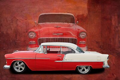 #ad 1956 Chevy Bel Air Poster 20x30 sports car muscle car $19.99