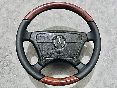 #ad Mercedes Steering Wheel Wood amp; New Leather W202 W210 W140 R129 W124 93 95 $748.00