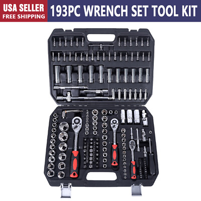 #ad 193PC Hand Tool Sets Car Repair Tool Kit Set Workshop Mechanical Tools Box $114.39